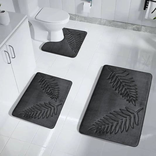 Alfombra de baño viscoelástica antideslizante, extra suave y cómoda