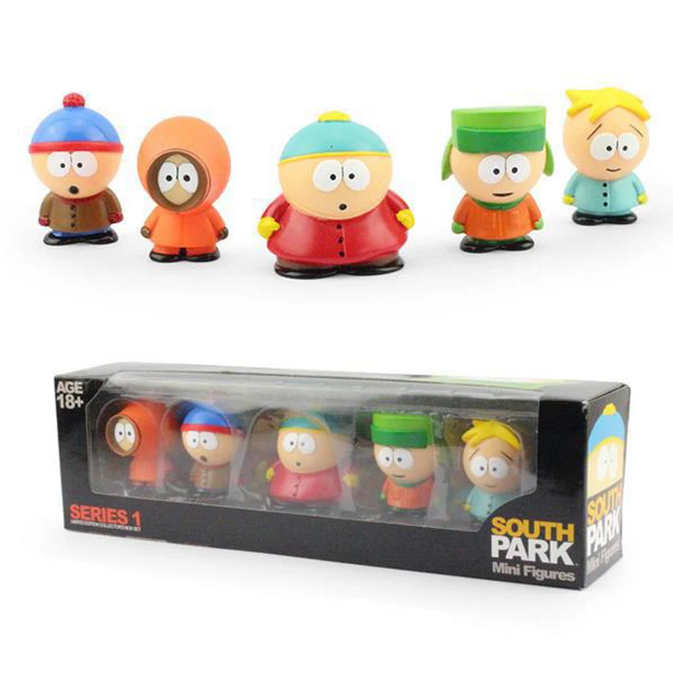 Set de 5 Figuras South Park – Stan, Eric y Más, 6 cm