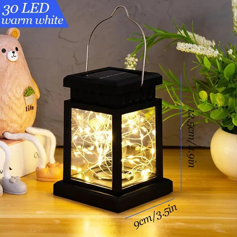 Farol solar LED decorativo para jardín, terraza o balcón