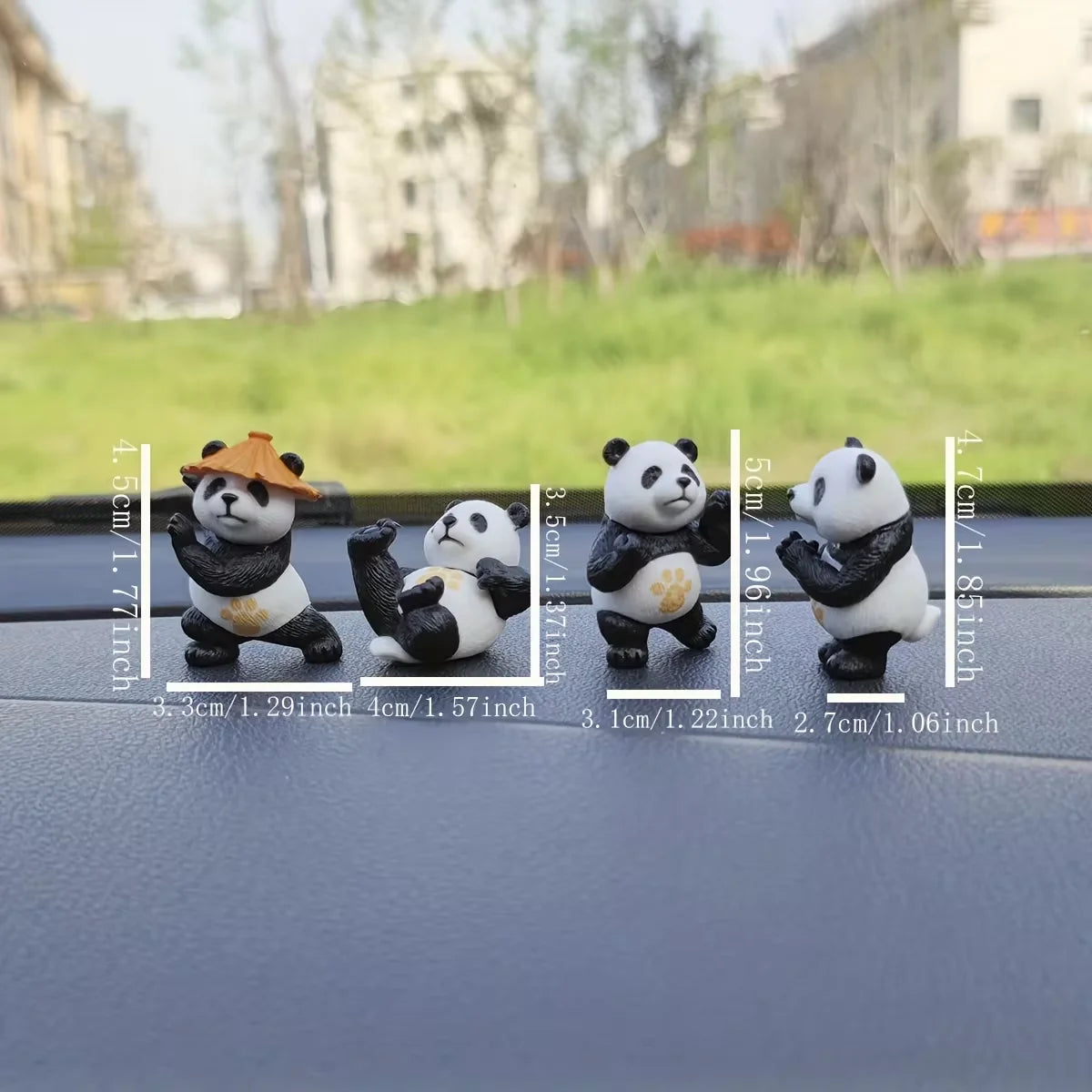 Pandas Decorativos Set de 4
