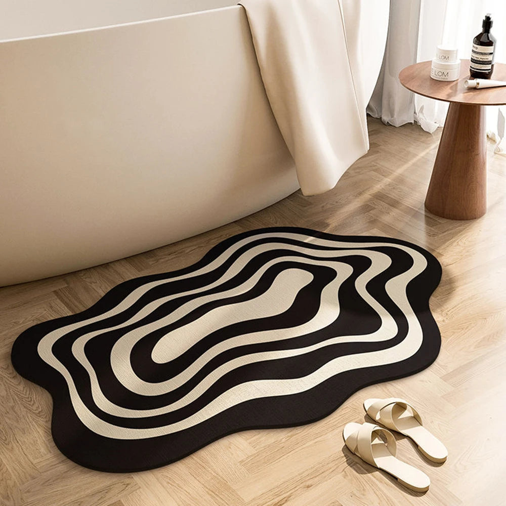 Alfombra de baño antideslizante de secado rápido