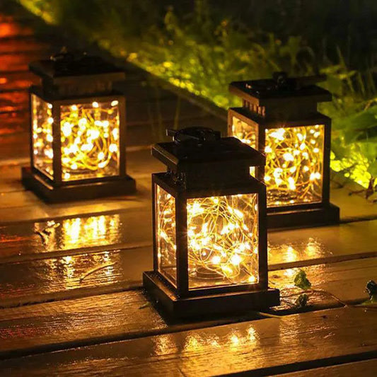 Farol solar LED decorativo para jardín, terraza o balcón