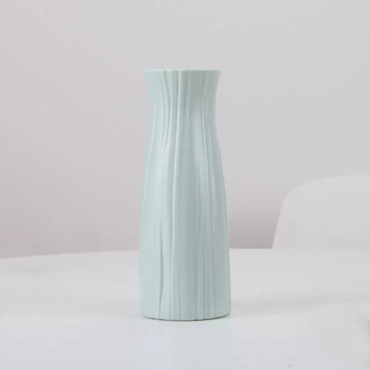 Jarrón Nórdico Minimalista – Maceta de Plástico de Color Sólido
