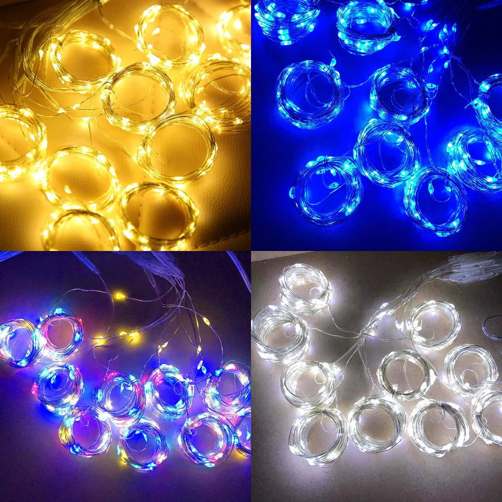 Cortina de Luces Solares Impermeables para Exterior