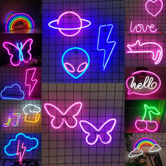 Letrero LED de Neón – USB/Batería para Decoración de Pared