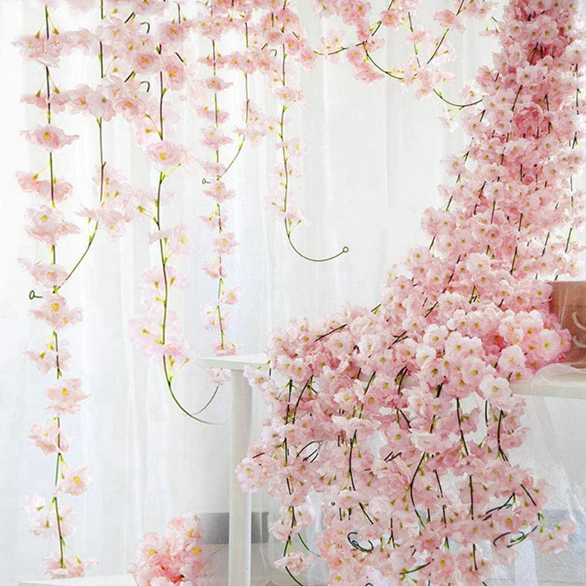 Guirnalda Artificial de Flor de Cerezo para Decoración y Eventos