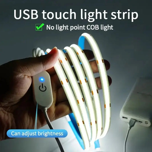 Tira LED COB USB Flexible con Regulador Táctil