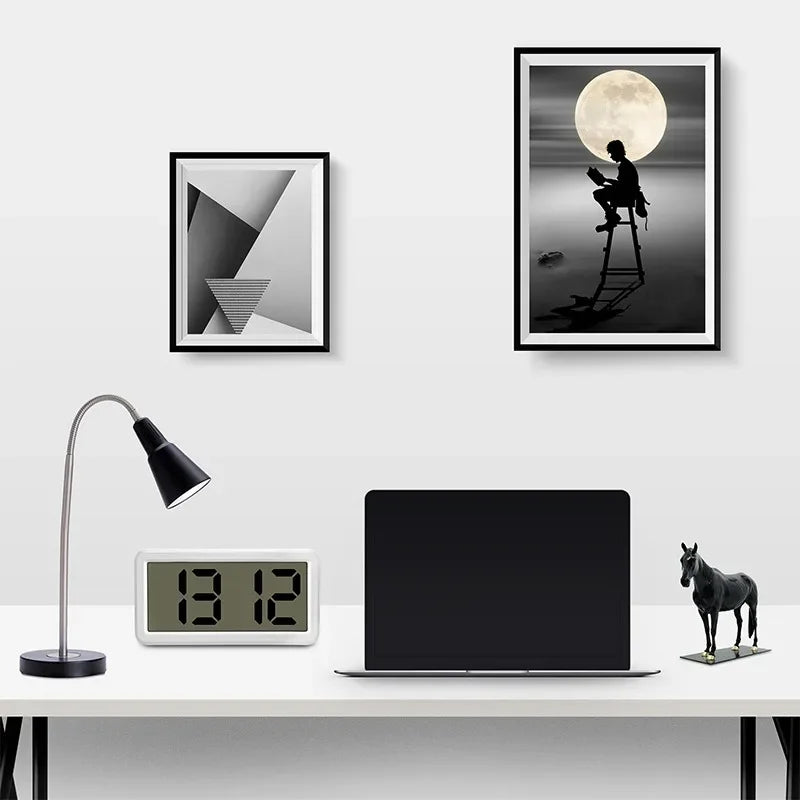 Reloj despertador digital LCD con alarma y pantalla de fecha