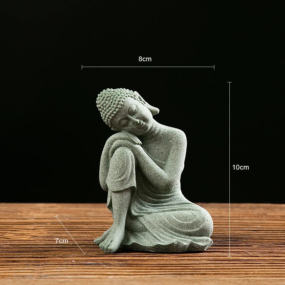 Estatua Buddha pequeña para decoración Zen