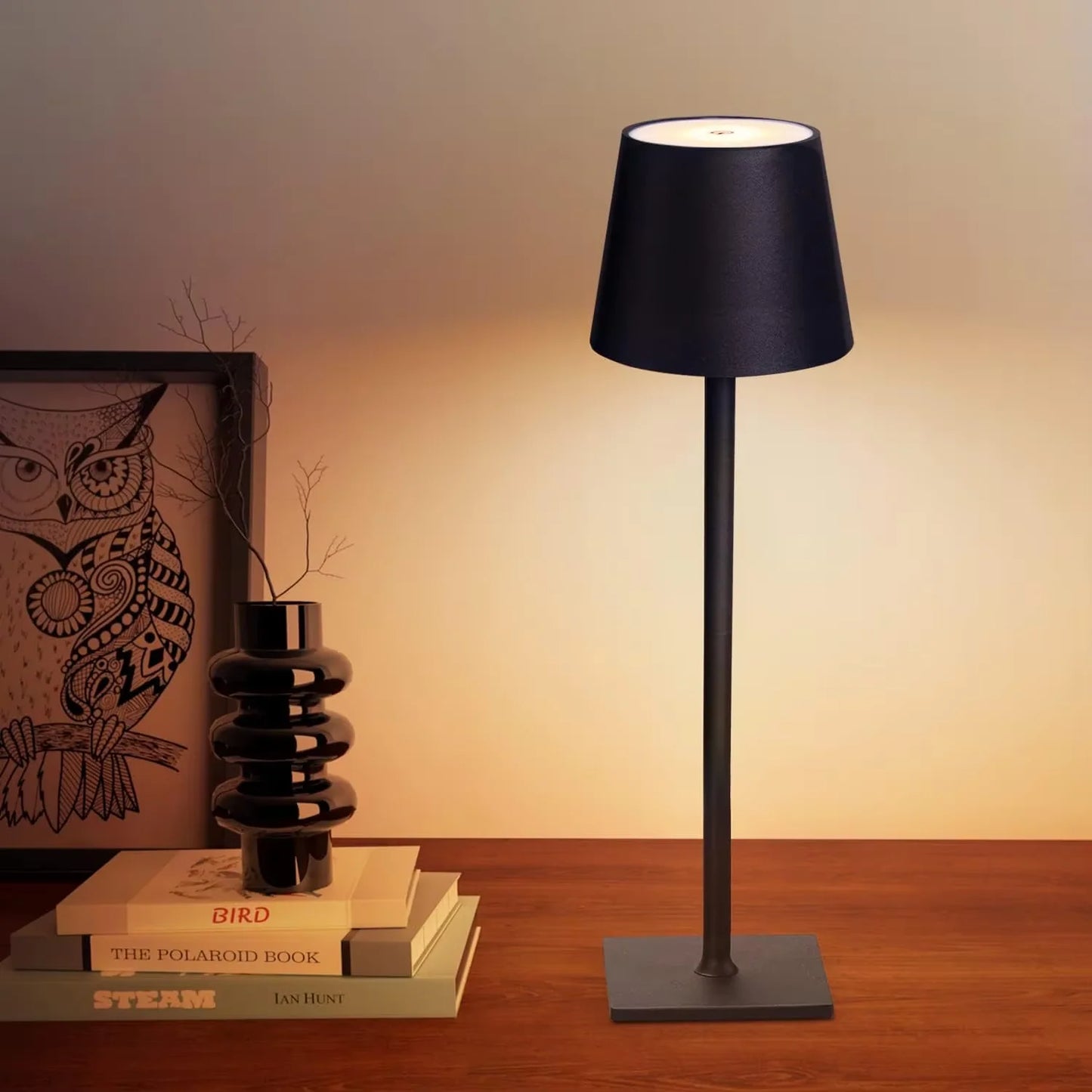Lámpara de mesa LED táctil recargable e inalámbrica