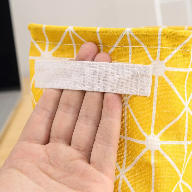 Cesta de Almacenaje Plegable de Lona con Asa