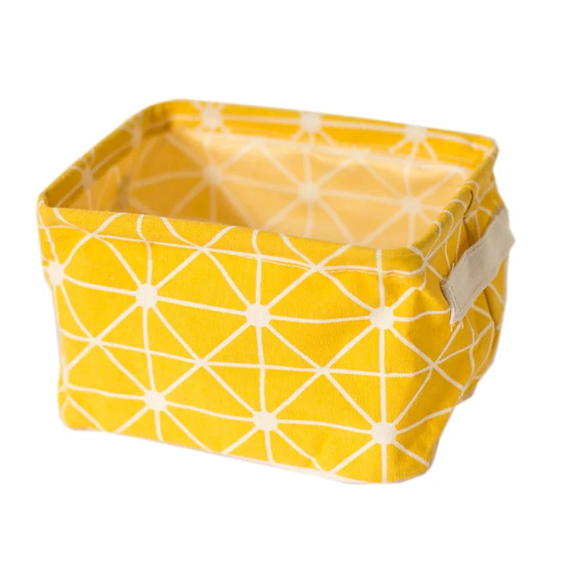 Cesta de Almacenaje Plegable de Lona con Asa