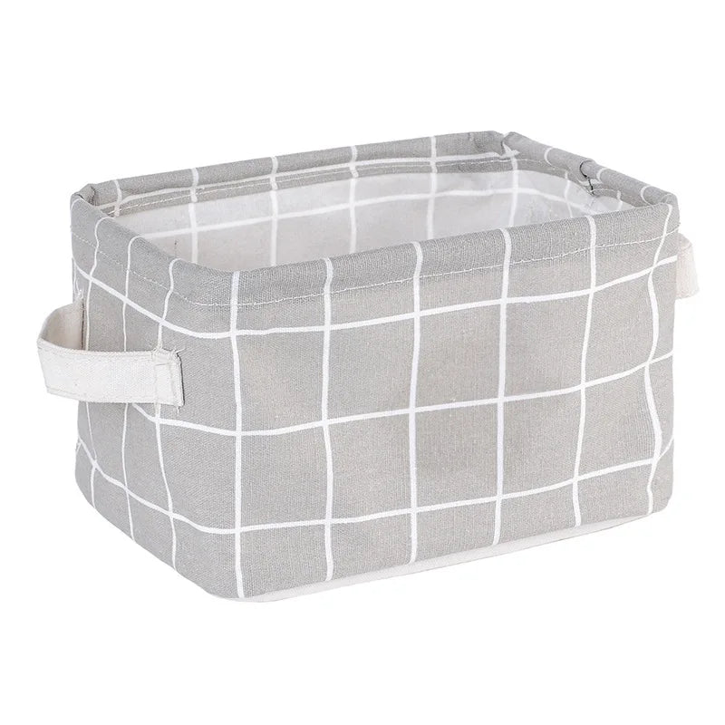 Cesta de Almacenaje Plegable de Lona con Asa