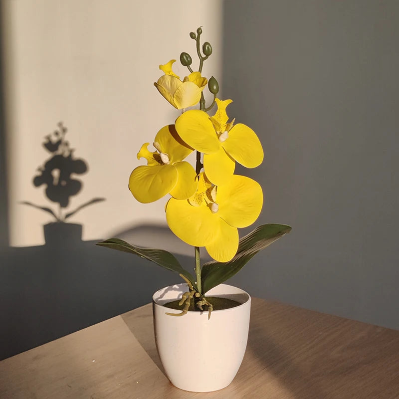 Orquídea mariposa artificial en maceta
