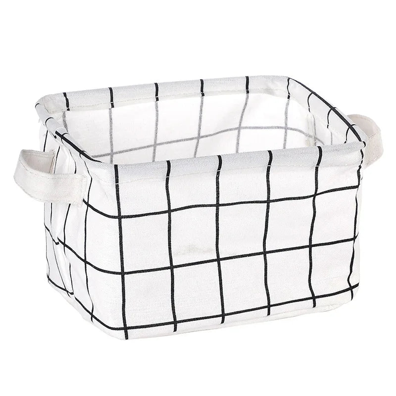Cesta de Almacenaje Plegable de Lona con Asa