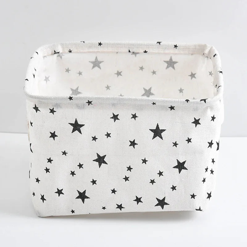 Cesta de Almacenaje Plegable de Lona con Asa