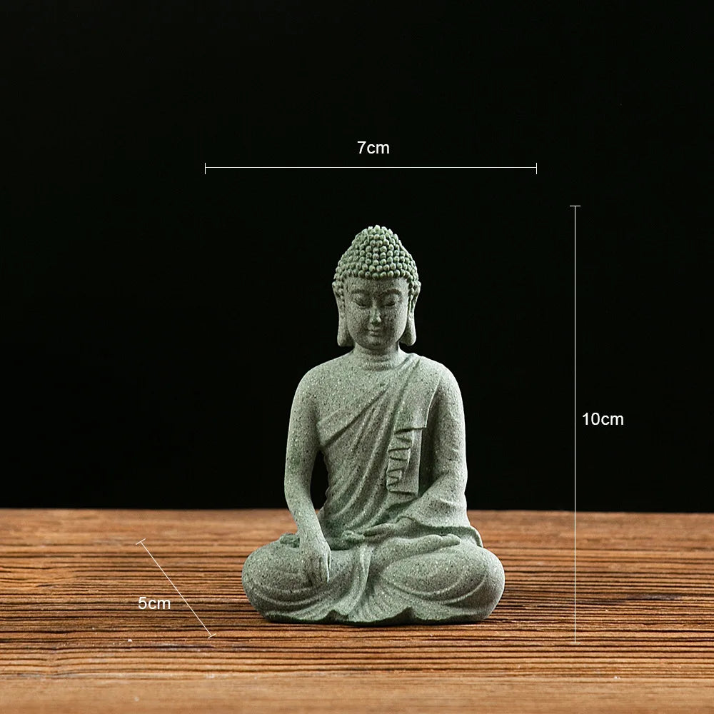 Estatua Buddha pequeña para decoración Zen