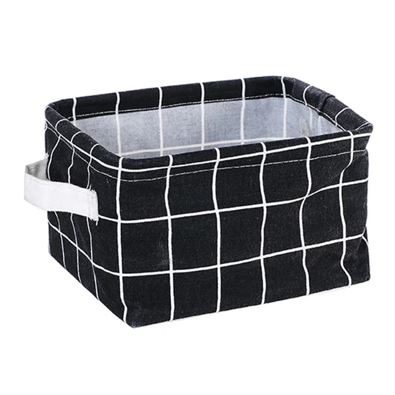 Cesta de Almacenaje Plegable de Lona con Asa