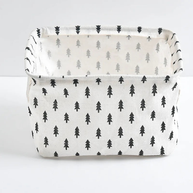 Cesta de Almacenaje Plegable de Lona con Asa