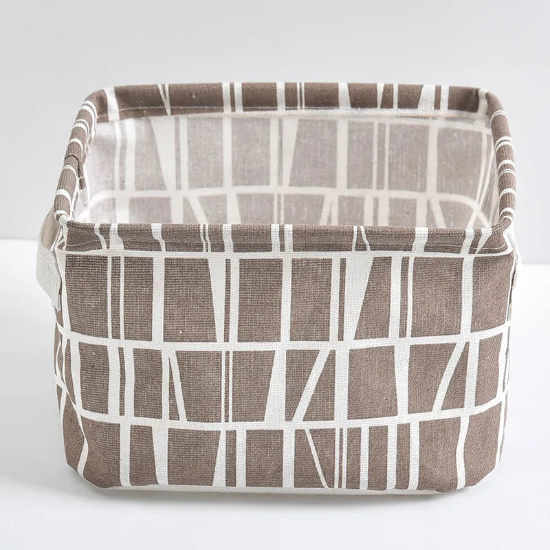 Cesta de Almacenaje Plegable de Lona con Asa