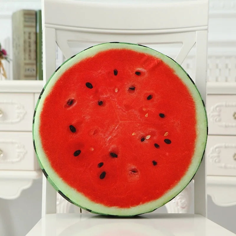 Cojín Redondo de Fruta 3D