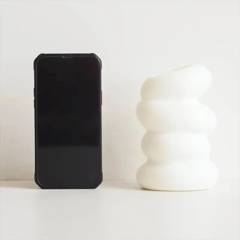 Jarrón Espiral de Plástico – Estilo Nórdico para Decoración del Hogar