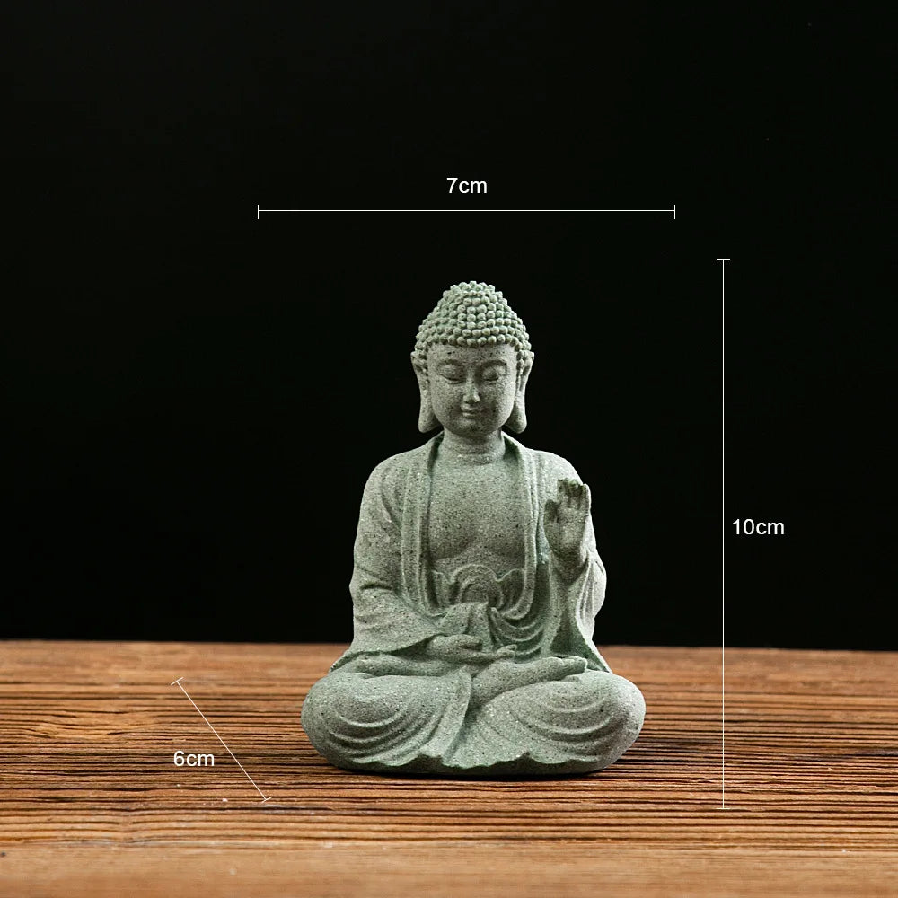 Estatua Buddha pequeña para decoración Zen