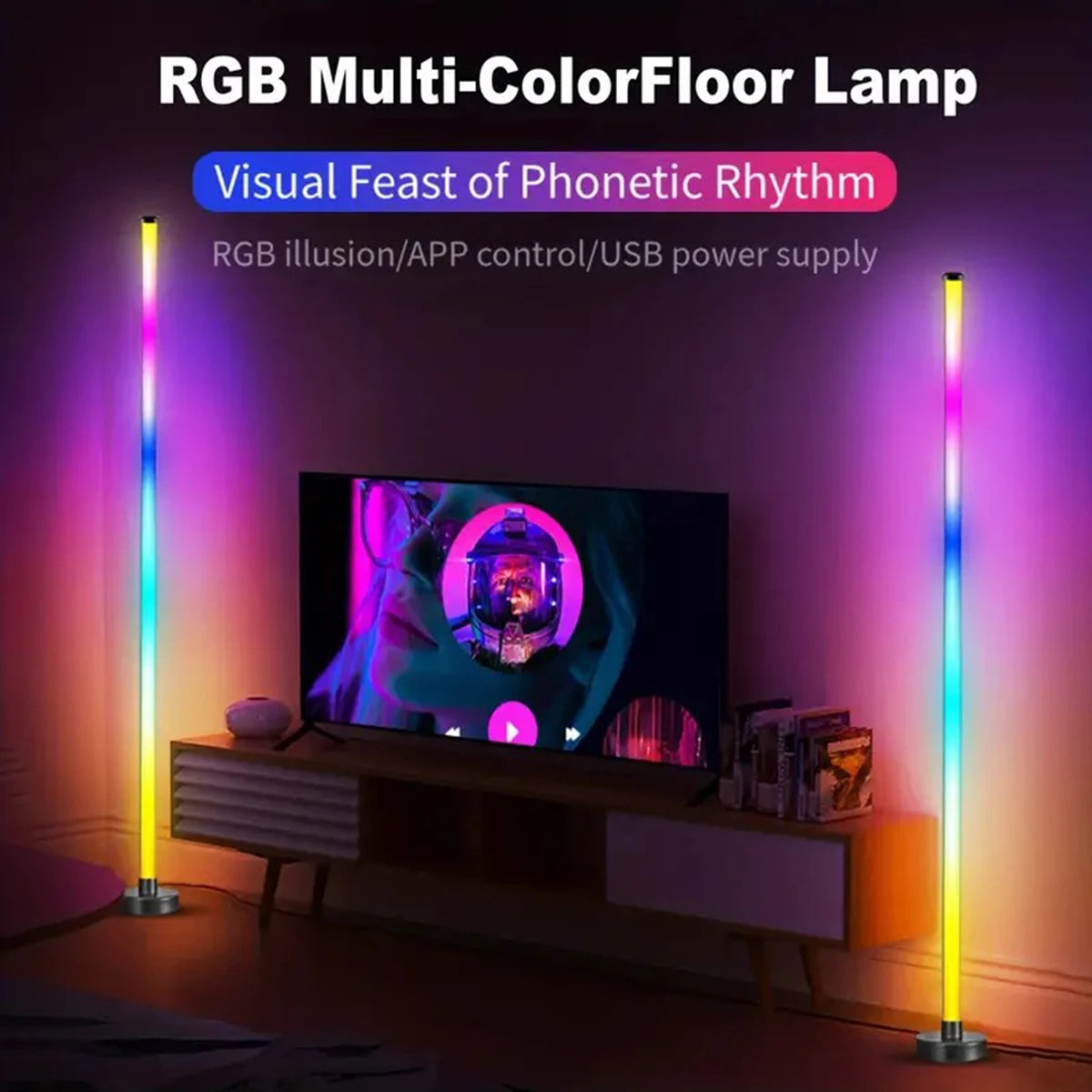 Lámparas de Pie Inteligentes RGB con Control por App