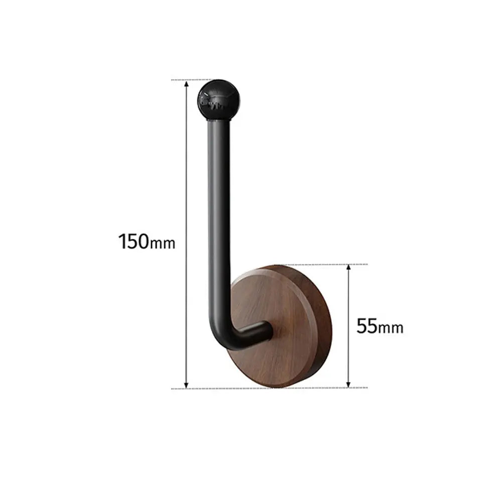 Gancho Autoadhesivo de Madera de Nogal – Organizador Decorativo para Llaves, Toallas o Abrigos