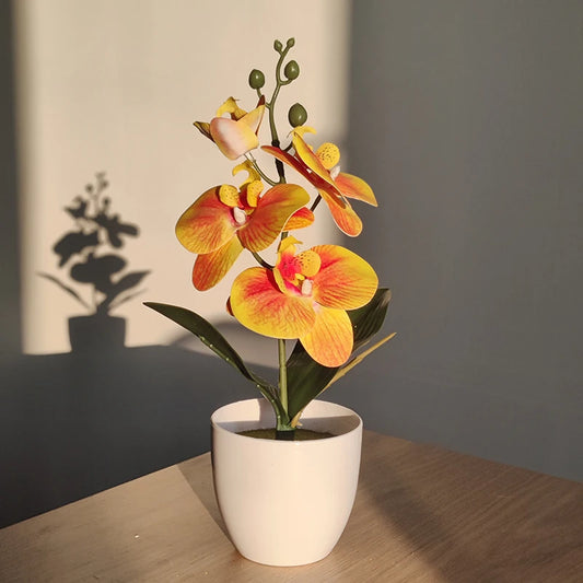 Orquídea mariposa artificial en maceta