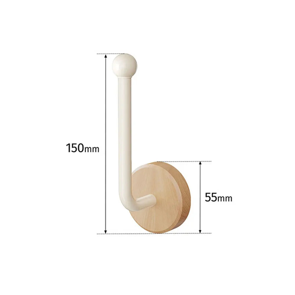 Gancho Autoadhesivo de Madera de Nogal – Organizador Decorativo para Llaves, Toallas o Abrigos