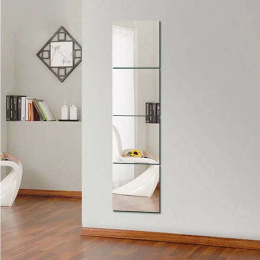Espejos adhesivos 3D de acrílico para decoración de pared (set de 4)
