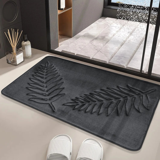 Alfombra de baño viscoelástica antideslizante, extra suave y cómoda