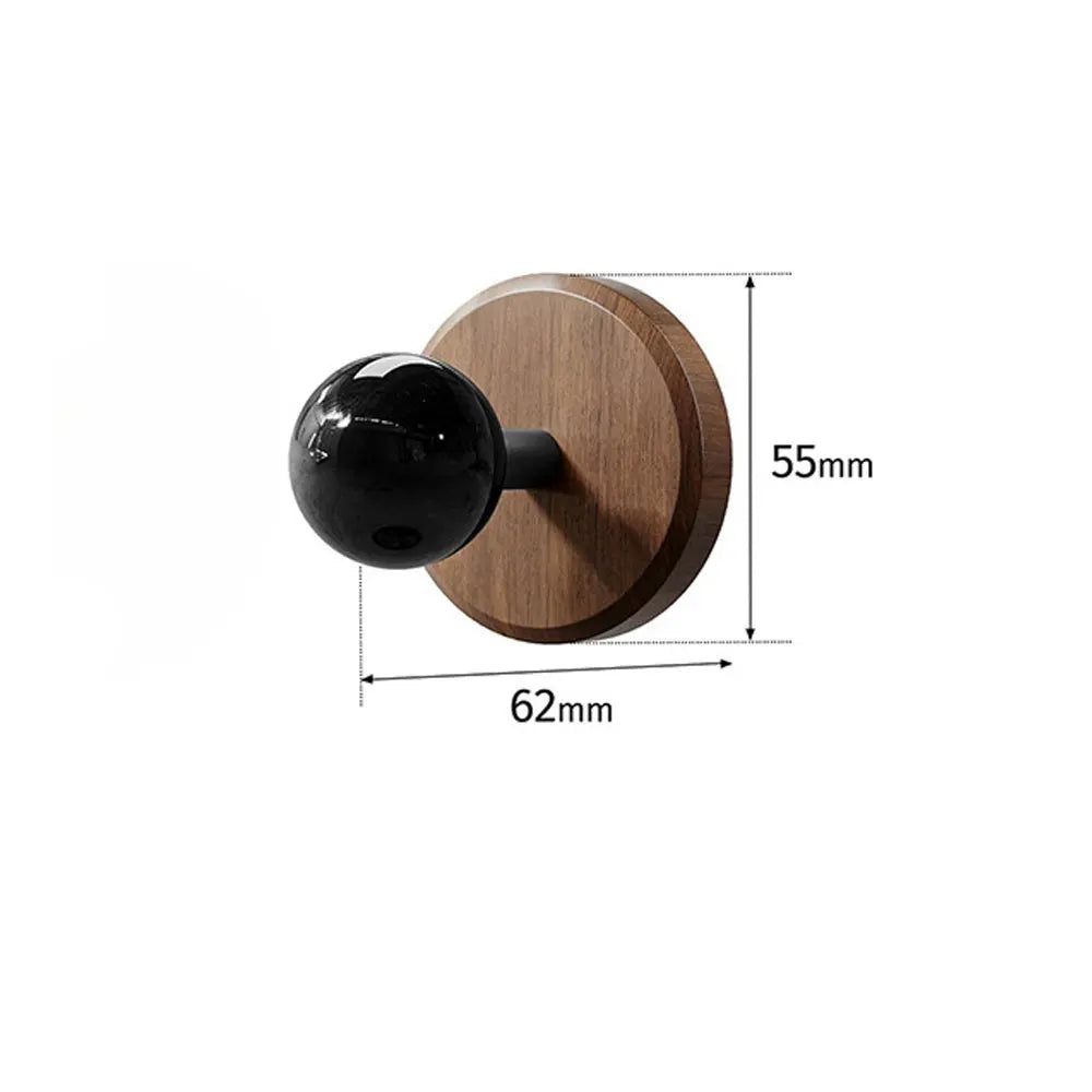 Gancho Autoadhesivo de Madera de Nogal – Organizador Decorativo para Llaves, Toallas o Abrigos